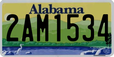 AL license plate 2AM1534