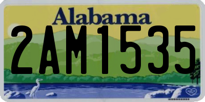 AL license plate 2AM1535