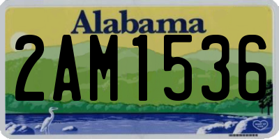 AL license plate 2AM1536