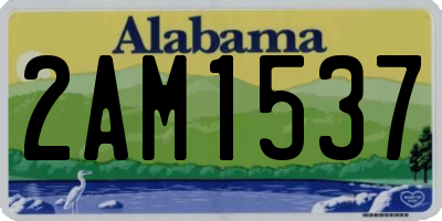 AL license plate 2AM1537
