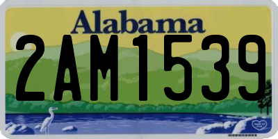 AL license plate 2AM1539