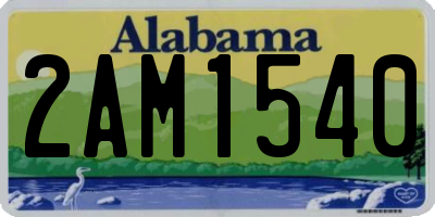 AL license plate 2AM1540
