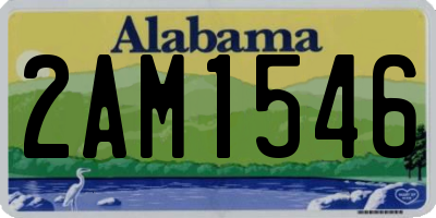 AL license plate 2AM1546