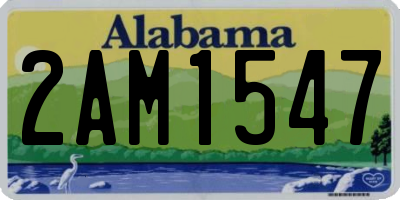 AL license plate 2AM1547