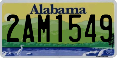 AL license plate 2AM1549