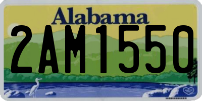 AL license plate 2AM1550
