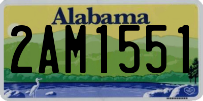 AL license plate 2AM1551