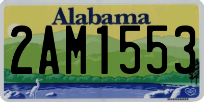 AL license plate 2AM1553