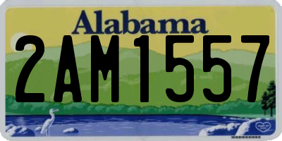 AL license plate 2AM1557