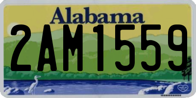 AL license plate 2AM1559