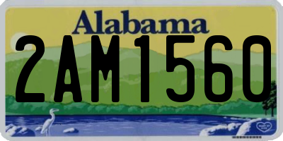 AL license plate 2AM1560