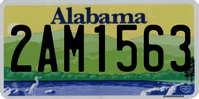 AL license plate 2AM1563