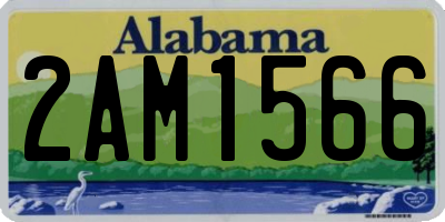AL license plate 2AM1566