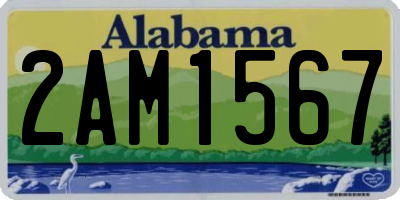 AL license plate 2AM1567