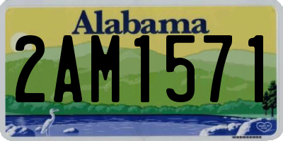 AL license plate 2AM1571