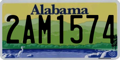 AL license plate 2AM1574