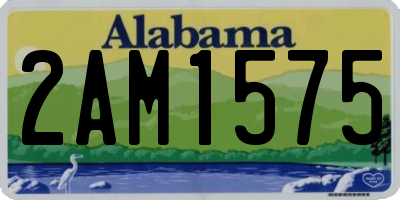 AL license plate 2AM1575