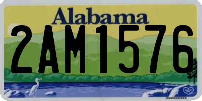 AL license plate 2AM1576
