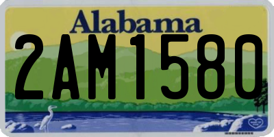 AL license plate 2AM1580