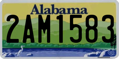 AL license plate 2AM1583