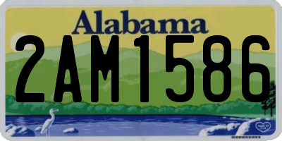 AL license plate 2AM1586