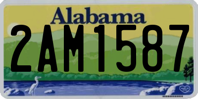 AL license plate 2AM1587