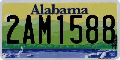 AL license plate 2AM1588