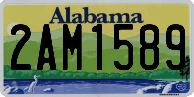 AL license plate 2AM1589