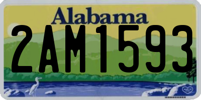 AL license plate 2AM1593