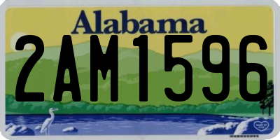 AL license plate 2AM1596
