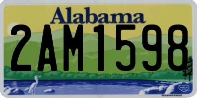 AL license plate 2AM1598