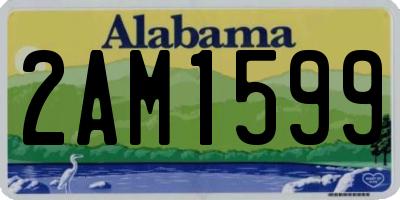 AL license plate 2AM1599