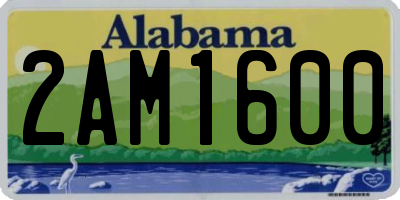 AL license plate 2AM1600
