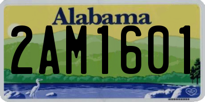 AL license plate 2AM1601