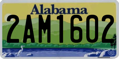 AL license plate 2AM1602
