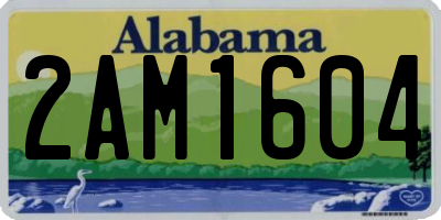 AL license plate 2AM1604