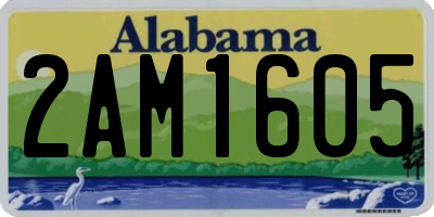 AL license plate 2AM1605