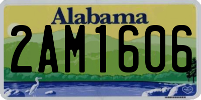 AL license plate 2AM1606
