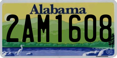 AL license plate 2AM1608