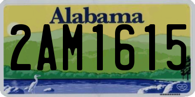 AL license plate 2AM1615