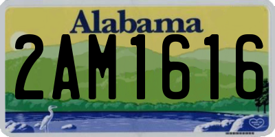 AL license plate 2AM1616