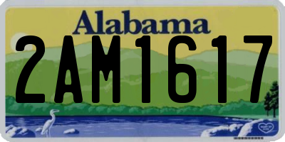 AL license plate 2AM1617
