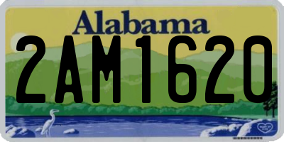 AL license plate 2AM1620