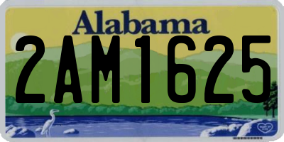 AL license plate 2AM1625