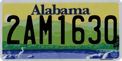 AL license plate 2AM1630