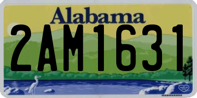 AL license plate 2AM1631