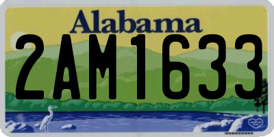 AL license plate 2AM1633