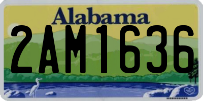 AL license plate 2AM1636