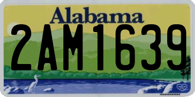 AL license plate 2AM1639
