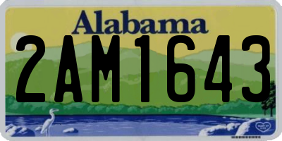 AL license plate 2AM1643